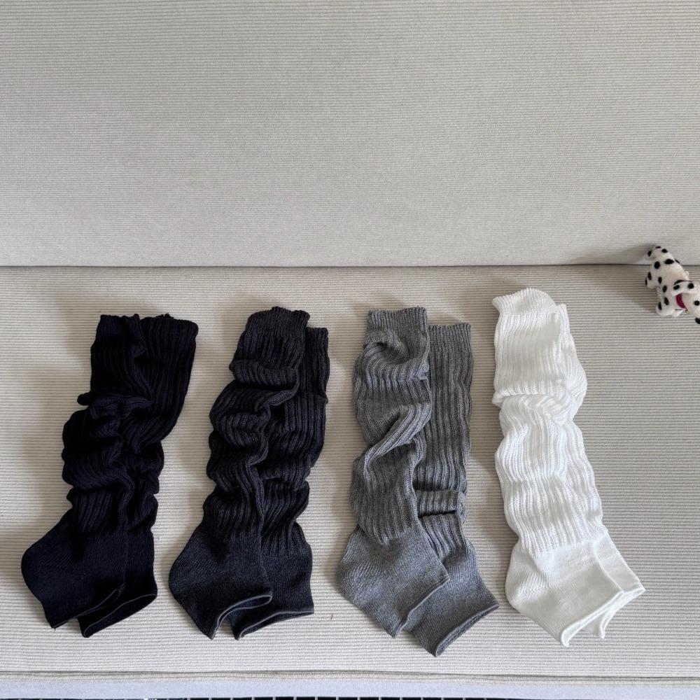 Autumn Winter Leg Warmers Solid Color Knitted Loose Long Socks Leg Covers JK Lolita Girls Leg Warmer Women Knitted Foot Cover