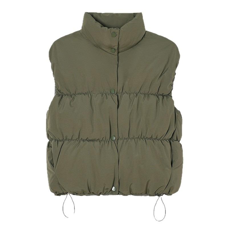 New fashion cotton vest female slim large size autumn and winter vest loose vest vest vest hooded