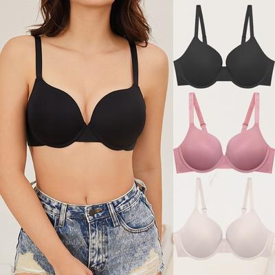 Plus Size Smooth Sexy Bra Women's Seamless Underwear Adjustable Shoulder Straps  Bra Light Color Lingerie Summer B-D