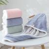 Women's Thick Super Water Absorption Double Color Matching Thread Edging Double Layer Hair Drying Hat
