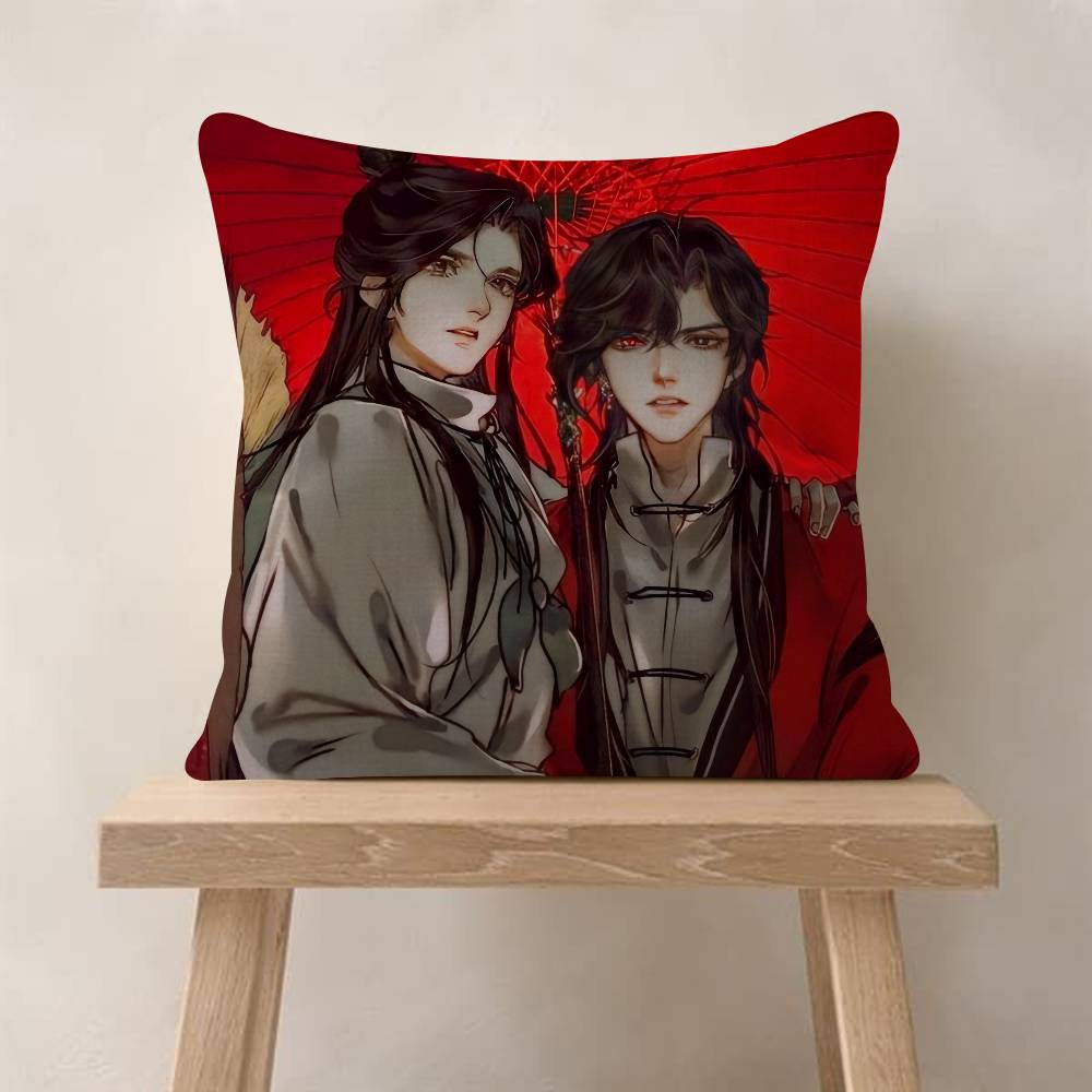 Anime Heavenly Officials Blessing Pillowcase toon Gift Cushion Cover Bedroom Home Sofa Chair Seat Decor pillow case