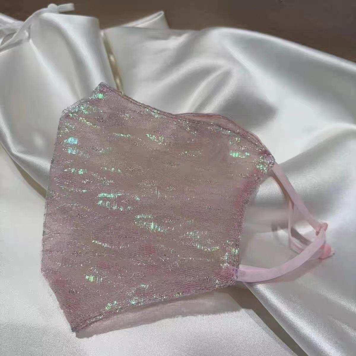 

1 шт. Кружево Аврора Красочный Солнцезащитный Дышащий Солнцезащитный Козырек Высокая Красота Дышащая Моющаяся Женская Маска розовый