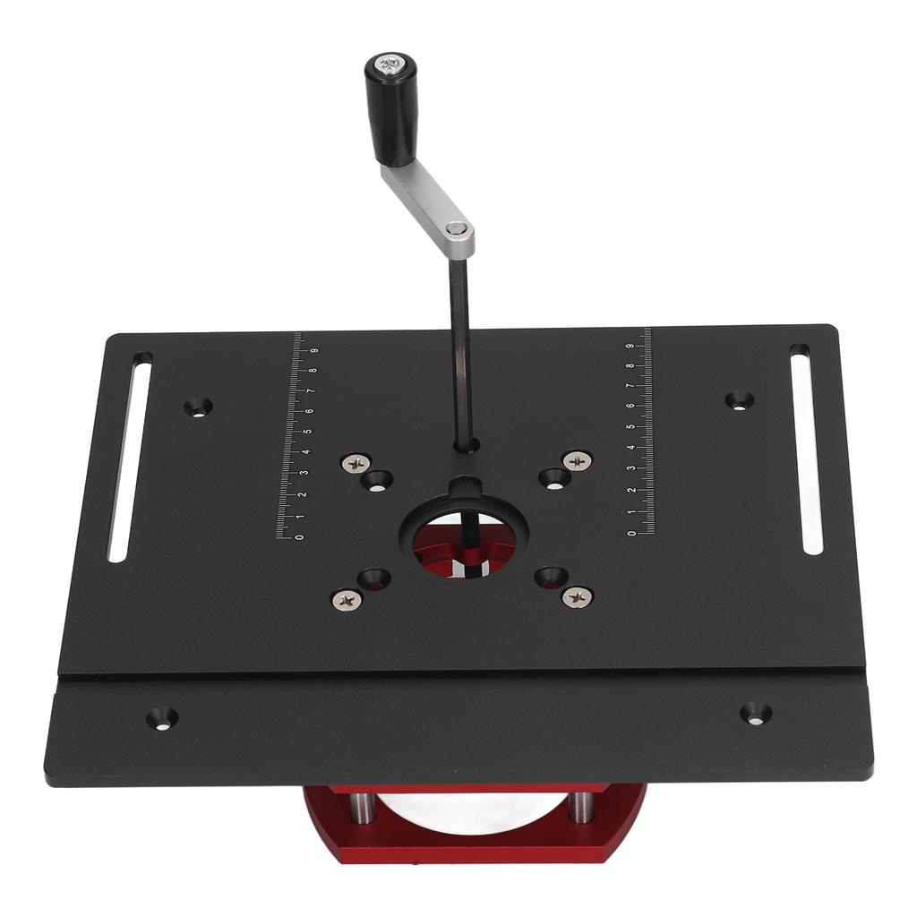 Router Lift Manual Lifting Router Lift System Kit Router Table Saw Insert Base Plate Black