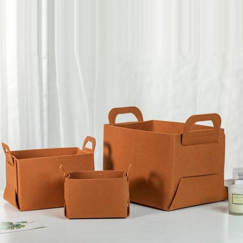 1 Stück Aufbewahrungskorb aus Filz im nordischen Stil Wohnzimmer Teetisch Kleinkram Faltbarer Aufbewahrungskorb Stoffaufbewahrungsbox Schlafzimmer Socken Wäschekorb