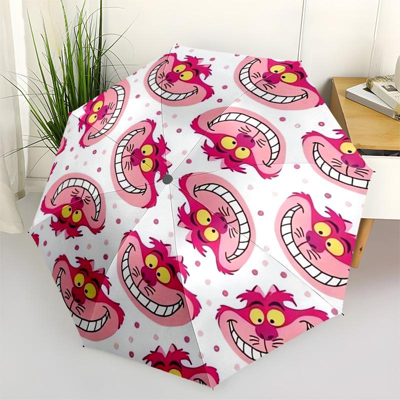 1pc Pink Cat Pattern Umbrella with Plastic Handle,Suitable for All Seasons Home Travel Outdoor UmbrellaM1376