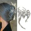 Silver Halloween Hair Claw Spider Barrette Headwear Metal Claw Clip  Girls