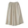 2022 Summer Plus Size Cotton Linen Wide-Leg Casual Pants - Breathable, Slimming, Artistic Design
