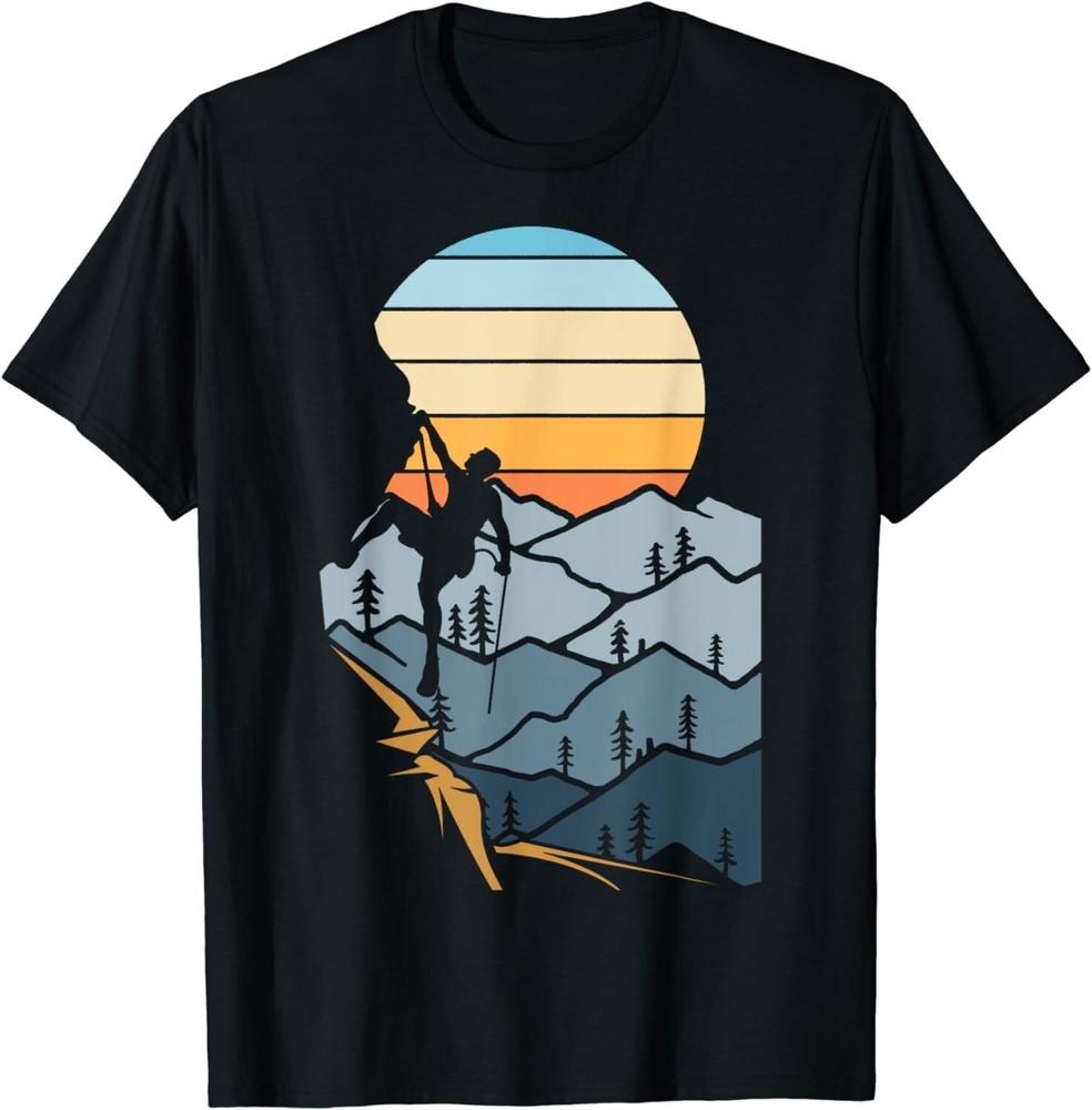 

Mountain Climber Boulder Sports Hobby Retro Rock Climbing Gift Unisex T-Shirt 3XL