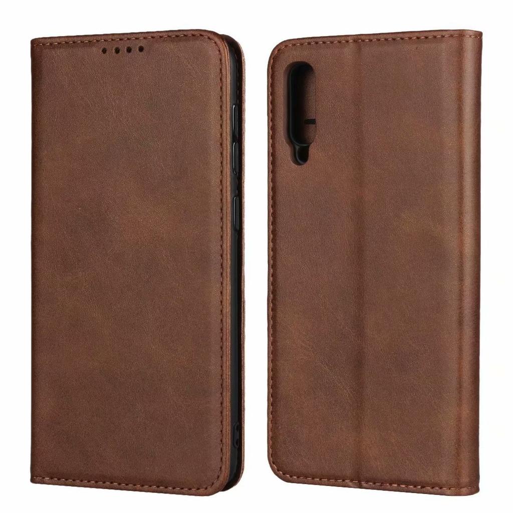 Suitable for Samsung Note20 Mobile Phone Leather Case A41 Calf Pattern Strong Magnetic Attraction Card Wallet Protective Case A91 Case