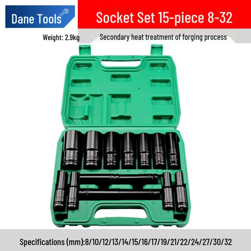 Royal Electric Wrench & Socket Set: Air Impact Wrench, Hex Socket, Hand Drill, Air Screwdriver, Auto Repair (8-32)