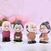 Mini Couple Figures Grandma Grandpa Sweety Lovers Old  Ornament for Fairy Garden Figurines Miniature Home Decoration