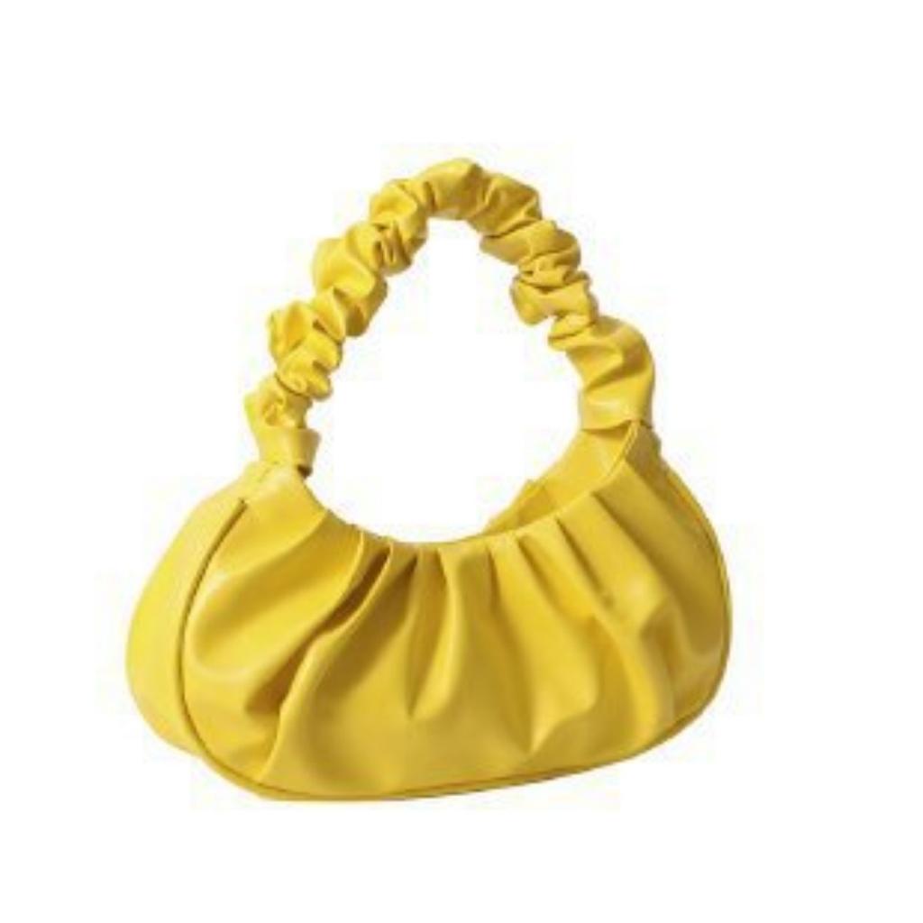 New Korean Style Shoulder Dumpling Bag, French Style Bag, Fashionable Cloud Bag, Pleated Handbag for Women