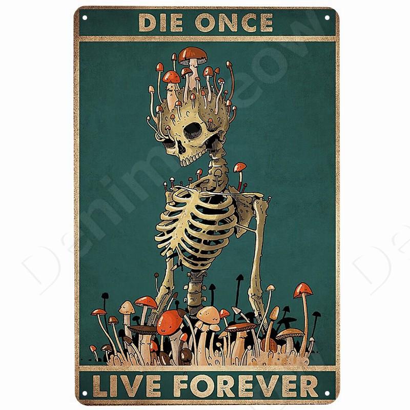 Skeleton Vintage Metal Tin Sign, You and Me We Got This Skull, Retro Plate for Bar, Pub, Cafe, Wall Decor, Love Gifts for Fam