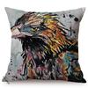 Nordic Bird Oil Painting Art Sofa Decoration Pillowcase Parrot Owl Animal Luxury Chair Cushion Cover Throw Pillow Case