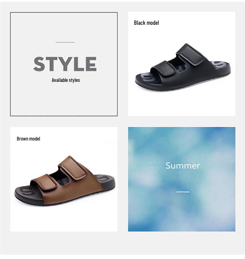 Men's Plus Size British Style Slippers - High Quality Breathable Indoor Outdoor Casual Sandals