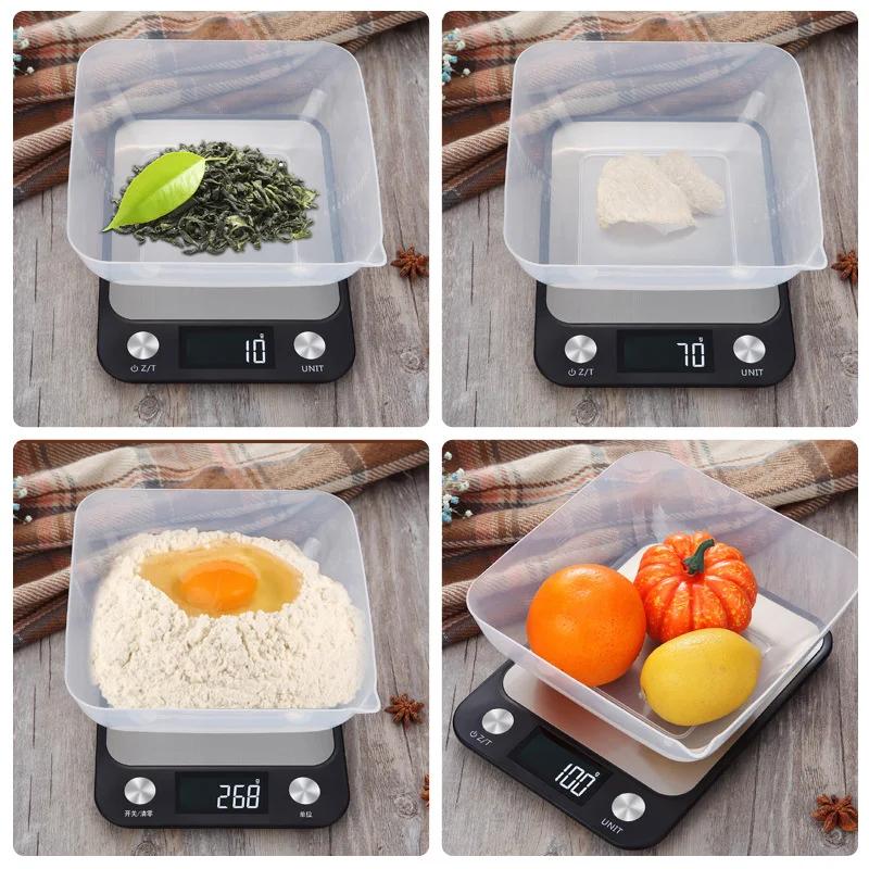 Mutfak Tartısı 5/10/15Kg Tartım Yiyecek Kahve Terazi Dijital Tartılar Paslanmaz Çelik Tasarım Pişirme ve Fırınlama Ölçme Aletleri