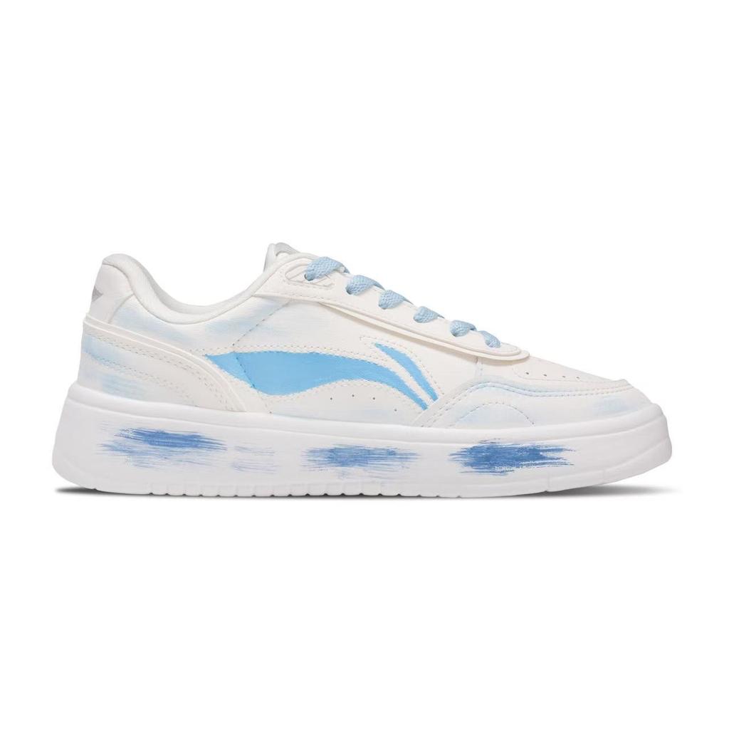 Li Ning Sourdough Waterproof Quick Dry Low top Skateboard Shoes Women's White Blue AGCU112-6(Team635-ROCK)