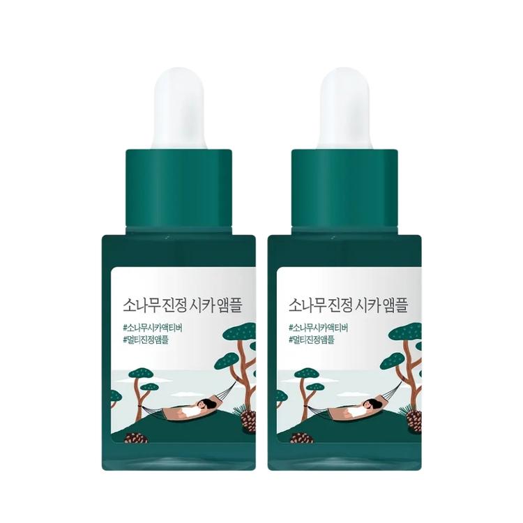 [Round Lab] Pine Calming Cica Ampoule Soothing & Repairing Skin Care 30ml+30ml
