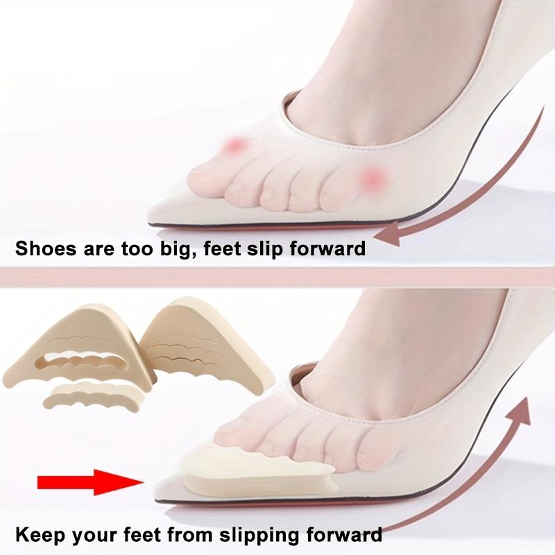 4pcs High Heel Shoe Toe Separators, Soft Memory Foam, Anti-Slip and Anti-Blister Insoles, Shoe Reducer,Toe Protector,Anti-Drop Heel and Toe Separators
