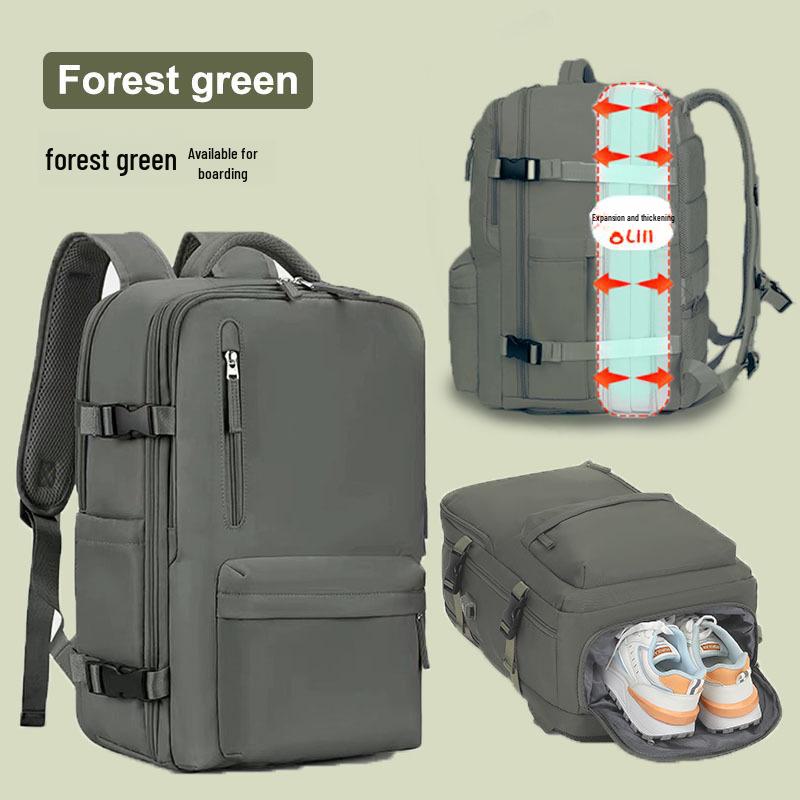 Unisex Expandable Travel Backpack with Large Capacity and Laptop Compartment