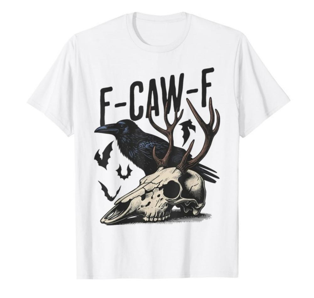 Funny F-Caw-F Chicken Crow T-Shirt Men Funny Cartoon Tee Shirt T-Shirts Men Women Unisex Daily Daily Fitness Travel Streetwear