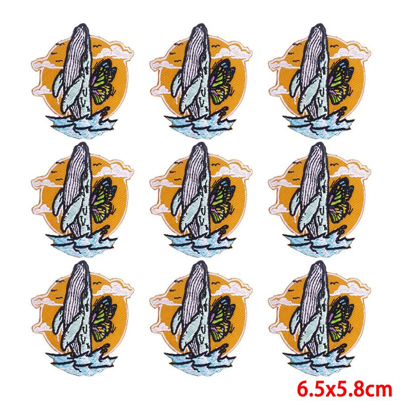 10 Pcs/lot Wholesale Embroidery Patch Iron On Patches For Clothing Patches On Clothes Jackets Decor Applique Sew Supplies