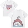 Mgk Lost Americana Photo Tee Women Men Hip Hop T Shirts Punk Mgk T-shirts Gothic Streetwear Graphic Printing Cotton Casual Tops