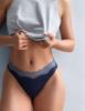 Women's Modal Cotton Blend Thongs, Soft Seamless Lace Tanga Underwear, Comfortable for Yoga Sports Daily Wear