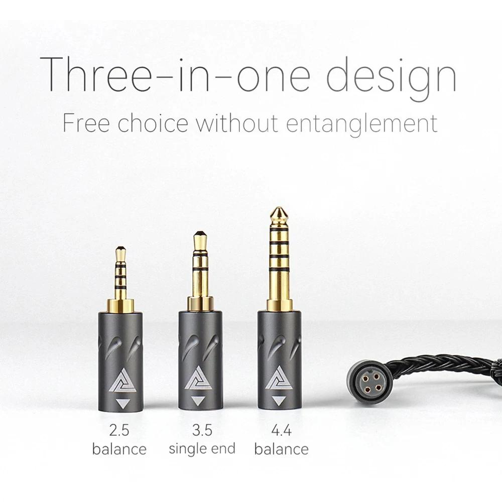 QKZ Q1 MAX S-TYPE MMCX Headphone Audio Cable 16-Stand HiFi Grade Silver Plated Cable QDC KZ C for QKZ HBB ZXT AS16 PRO ZSN PRO X