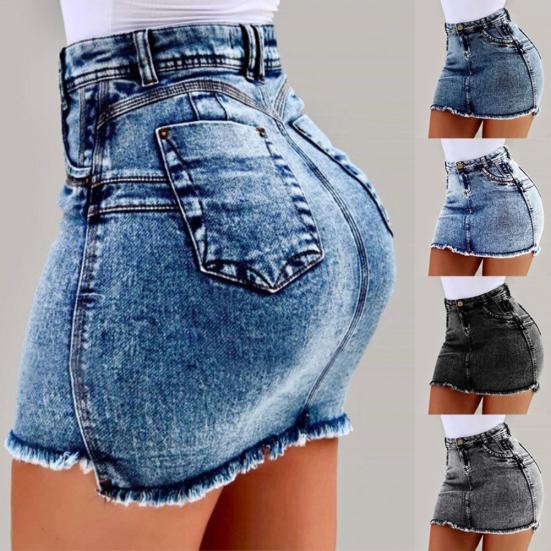 Office Party Summer Fashion Women Stretch Slim Bodycon Mini Jeans Denim Skirt
