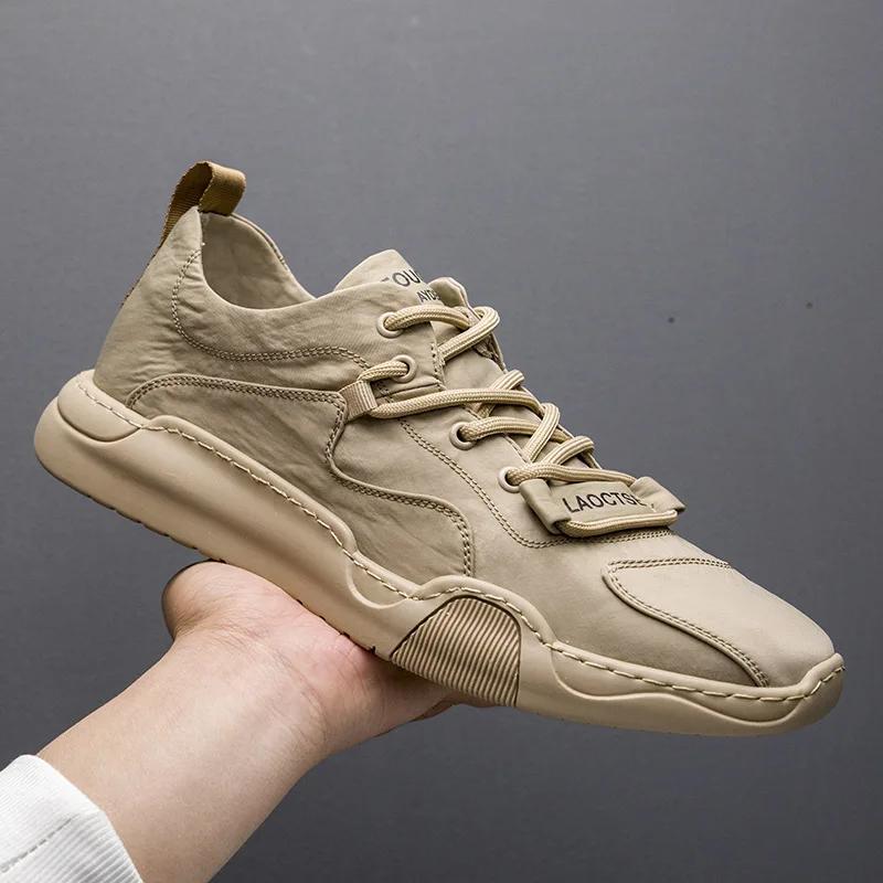 Fashion Men's Sneakers Canvas Breathable Casual Shoes Men's Slip on Walking Flats Vulcanized Shoes Fashion Men's Shoes Working Zapato De