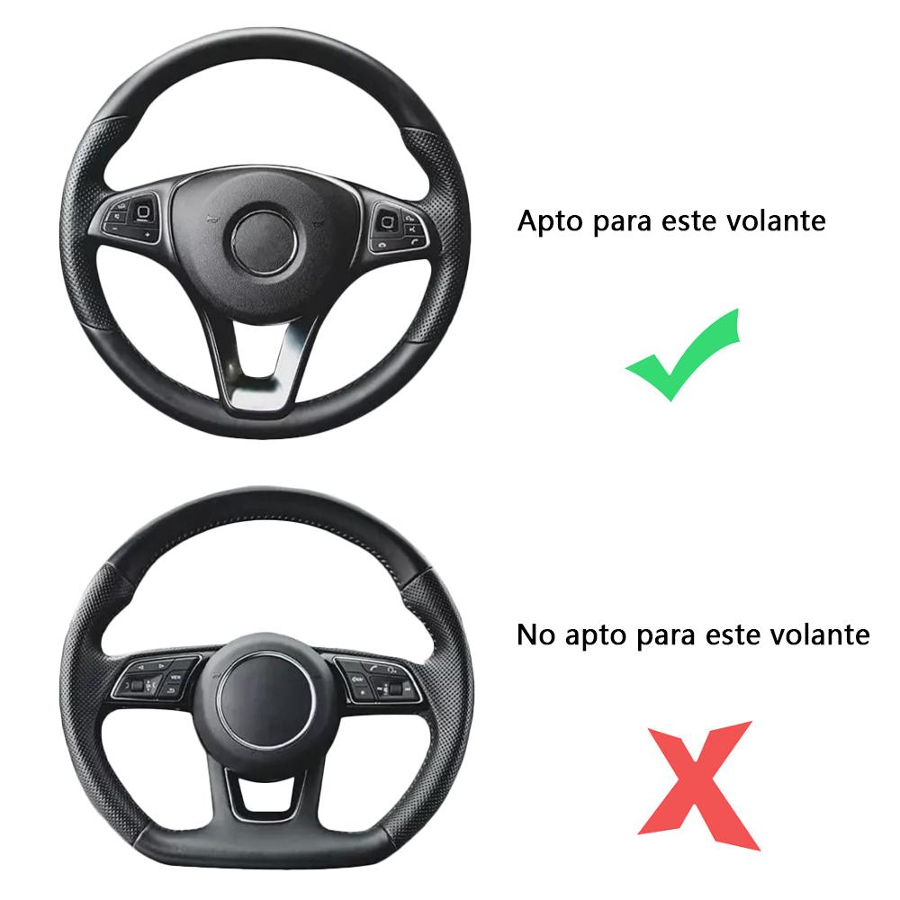 Housse de volant 38 cm en cuir synthétique antidérapant, protection de volant en fibre tressée respirante, universelle