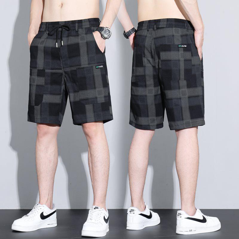 Men s High Stretch Six-Pocket Ice Silk Bermuda Shorts - Summer Casual 33