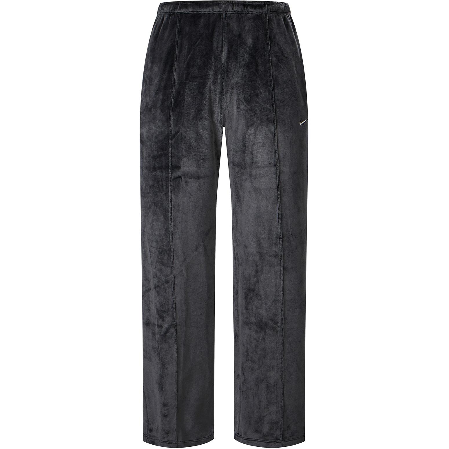 Nike Women s Sportswear Chill Knit Mid-Rise Velour Pants Black HJ0923-010 M