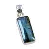 Natural Labradorite Gemstone Handmade 925 Solid Sterling Silver Pendant 1" k7S96