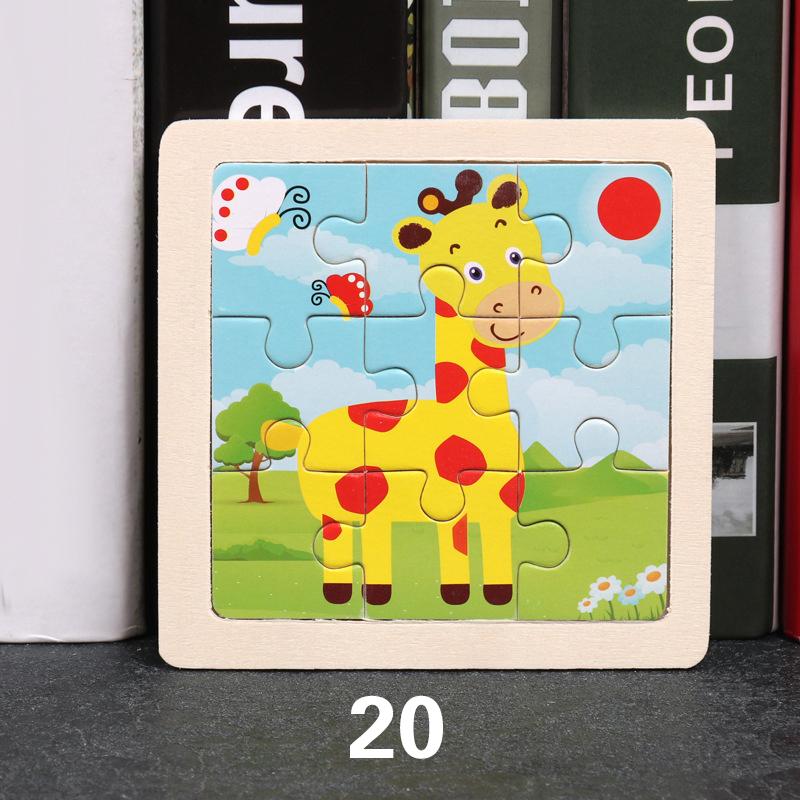 Kids Funny Cartoons Puzzle Toy Jigsaw Wooden Educational Study