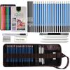 Corslet Set Of 41 Art Supplies, Includes 12 Pcs Oil Colour Pencils And 29 Pcs Drawing Pencil Set With Graphite Charcoal