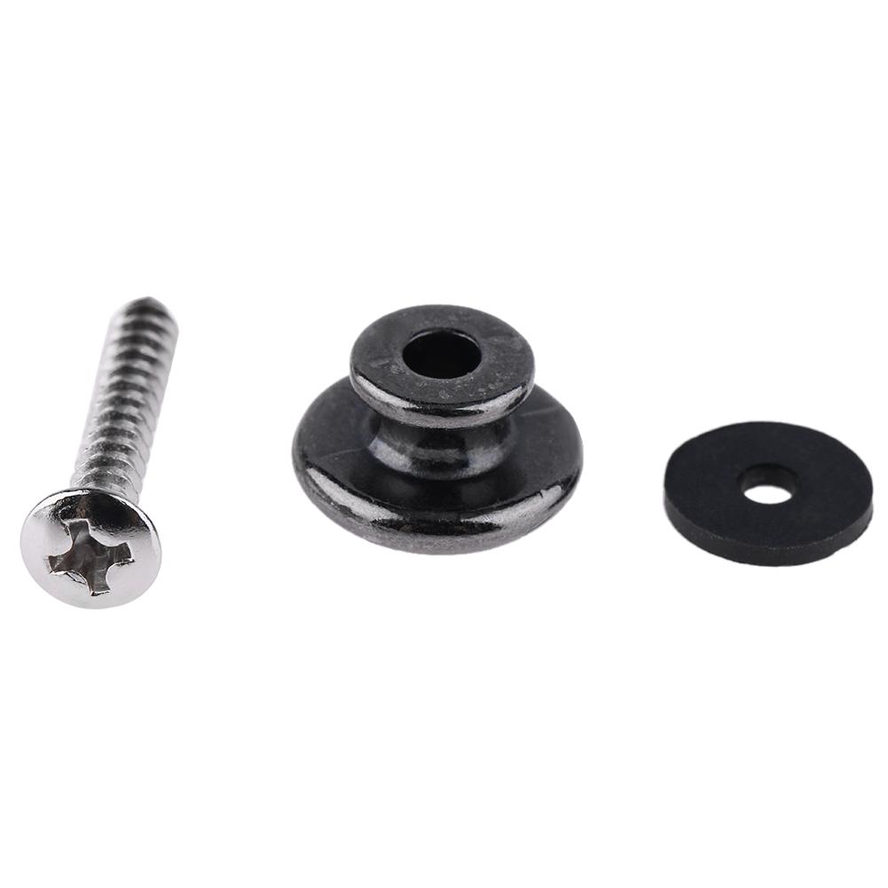 Botões de Trava de Correia para Violão Acústico de Ferro Cabeça de Cogumelo Ponta de Cinto para Guitarras Elétricas Acessórios Profissionais para Instrumentos Musicais