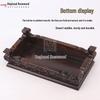 Ebony Rosewood Jade Bonsai Buddha Vase Base - Carved Solid Wood Ornament Stand