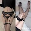 Sexy Underwear Garters Women's Sexy Perspective Lace Bow Stockings Mesh Socks One-piece Suit Women