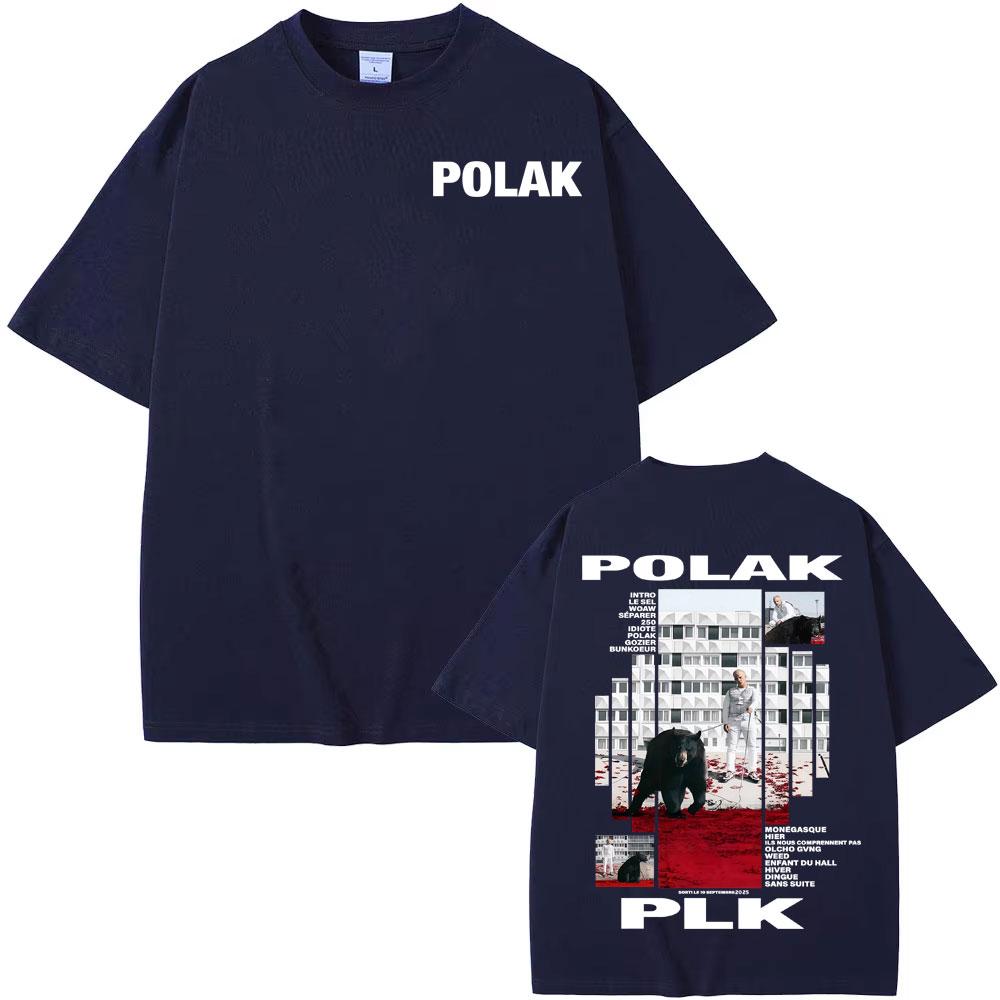Rapper Plk Polak Album Series 2025 Cover T-shirts for Unisex Vintage 90s Hip Hop Street T Shirt Unisex Casual 100% Cotton T-shirt Tops