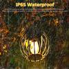 1 Pack Hanging Solar Lanterns Metal Outdoor Waterproof Hanging Warm White Solar Lights with