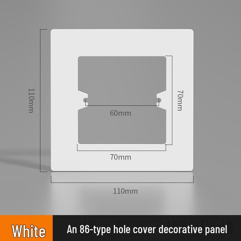 

Decorative White Cover Plate with Cable Outlet for 86 Type Wall Socket