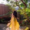 Tropical Yellow Long Dress With Backless Design For Beach Vacation Womens Resort Wear