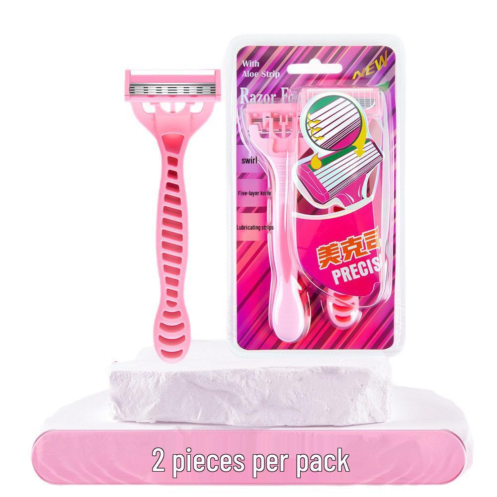 

Женская одноразовая летняя бритва для депиляции тела, ног и подмышек розовый