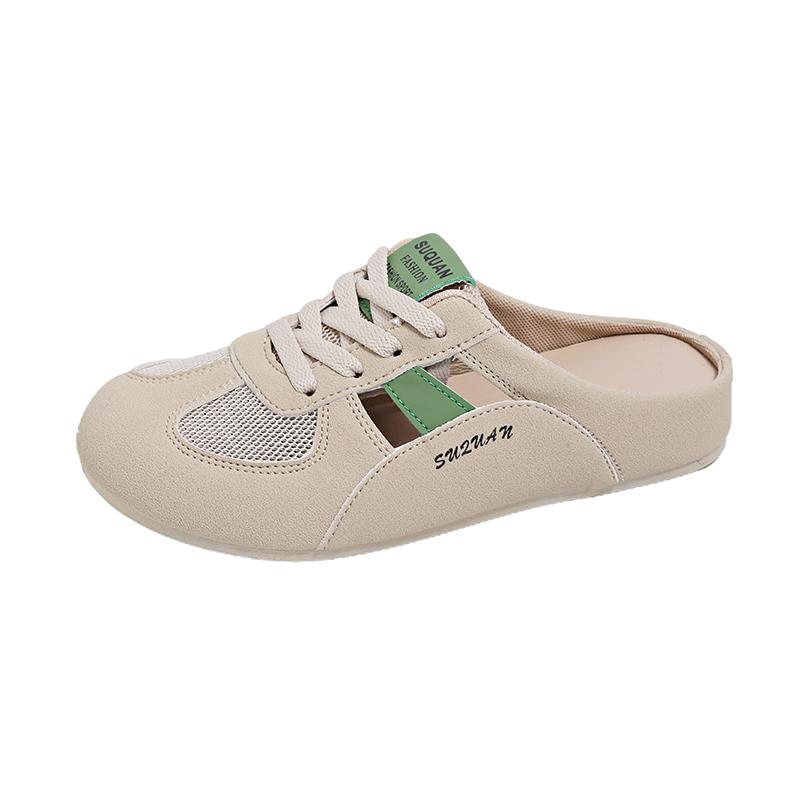 Fashion Ladies Shoes 2025 Brand Closed Toe Women's Slippers Fashion Outdoor Lace-up Mesh New Best Seller Comfortable Casual Shoeszapatos