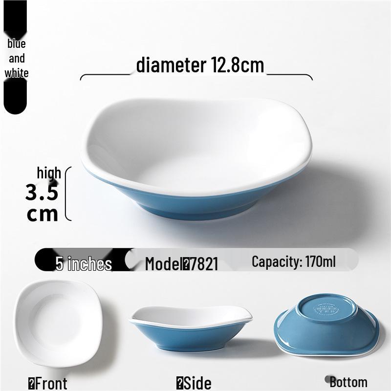 Zweifarbige Melamin-Tischware: Kleines Schalen- und Schalenset für Buffet und Grill-Dipsaucen.