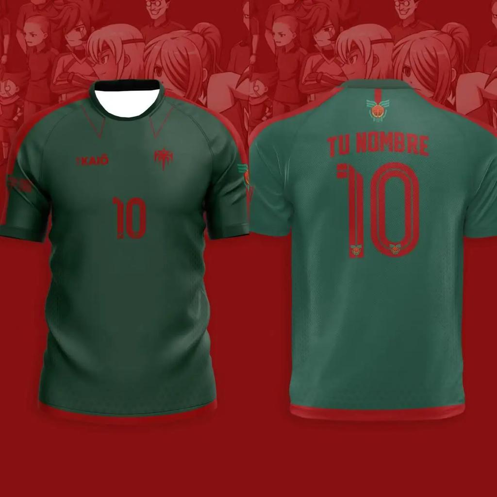 Japan Soccer Anime Jersey Inazuma Eleven Kaio Boys Girls Clothes Sports Casual Breathable Quick-Drying Oversized Daily Training