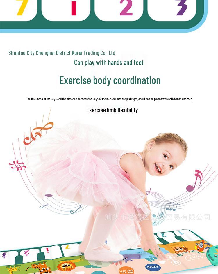 Baby Step-on Piano Music Mat - Educational Multifunctional Crawling and Game Carpet for Children