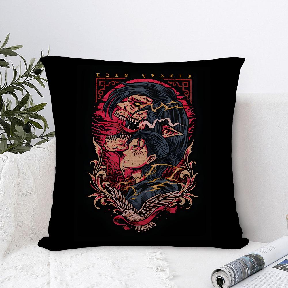 Nordic A-Attack On T-Titan Pillow Case Sofa Decorative Home Double-Sided Printing Short Plush Cushion Cover Throw Pillow Cover
